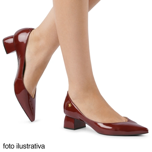 Scarpin store couro vermelho