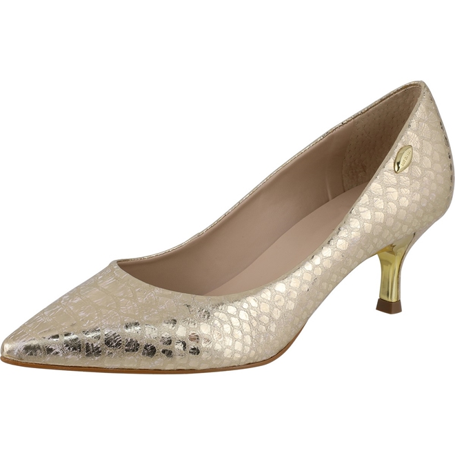 Scarpin hot sale dourado fosco