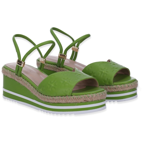 Sandalia anabela hot sale verde